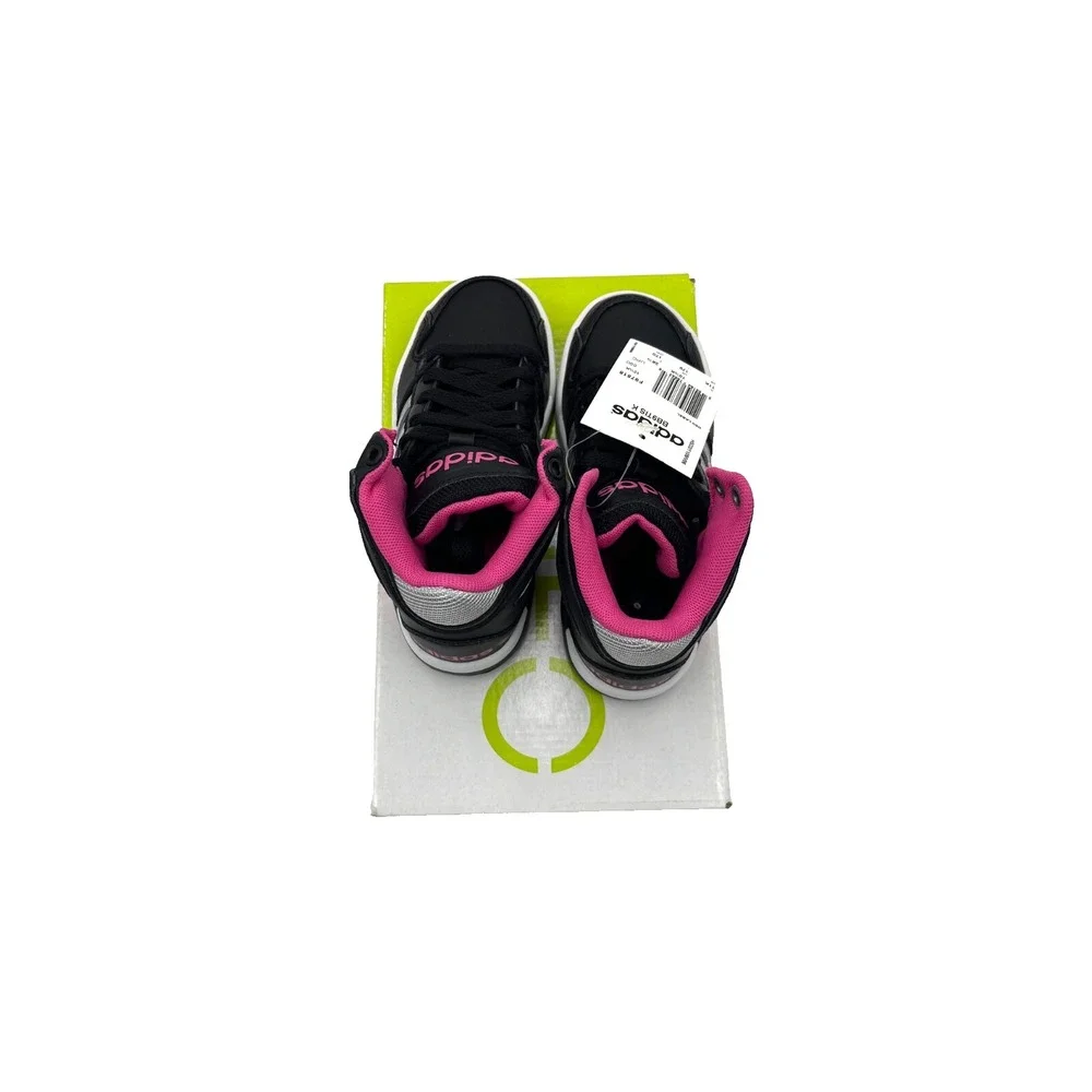 Adidas Neo Kids High Top Sneakers Size 11K Style BB9TIS K Black Gray Pink White - Picture 5 of 5